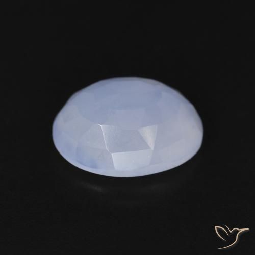 Calcedonio Blu violaceo naturale da 2.98 ct, Ovale, Trasparente