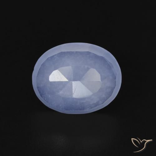 2.56ct Naturale Blu violaceo Calcedonio, Ovale, Trasparente