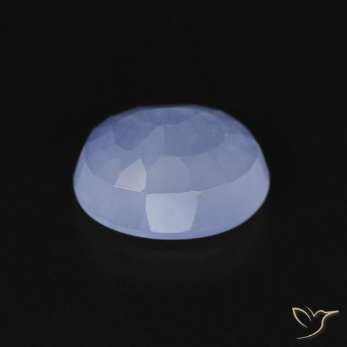 Calcedonio Blu violaceo naturale da 2.56 ct, Ovale, Trasparente
