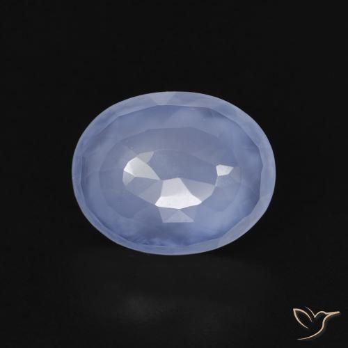 2.45ct Naturale Blu violaceo Calcedonio, Ovale, Trasparente