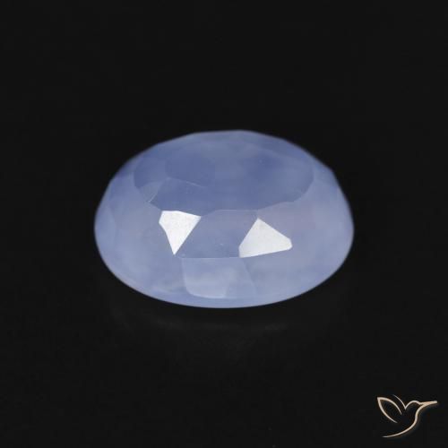 Calcedonio Blu violaceo naturale da 2.45 ct, Ovale, Trasparente