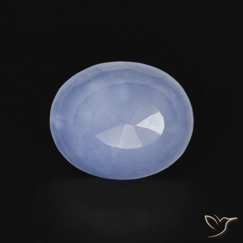 2.47ct Naturale Blu violaceo Calcedonio, Ovale, Trasparente