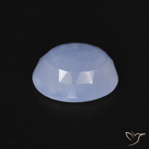 Calcedonio Blu violaceo naturale da 2.47 ct, Ovale, Trasparente