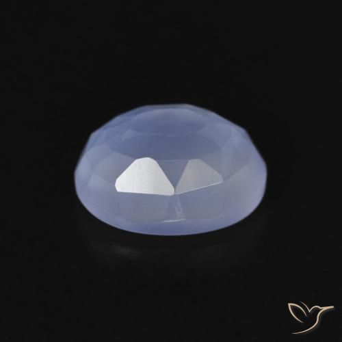 Calcedonio Blu violaceo naturale da 2.75 ct, Ovale, Trasparente