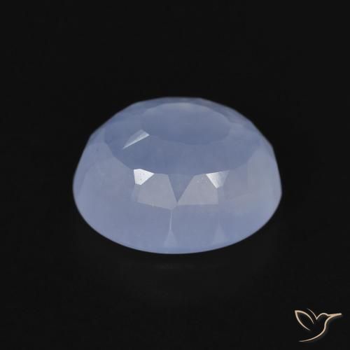 Calcedonio Blu violaceo naturale da 3.91 ct, Ovale, Trasparente