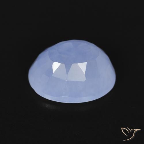 Calcedonio Blu violaceo naturale da 2.66 ct, Ovale, Trasparente