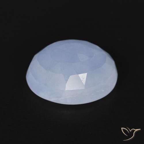 Calcedonio Blu violaceo naturale da 3.37 ct, Ovale, Trasparente