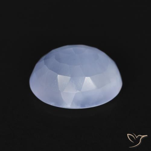Calcedonio Blu violaceo naturale da 2.40 ct, Ovale, Trasparente