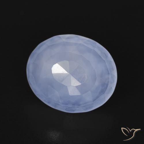 Calcedonio Blu violaceo naturale da 3.14 ct, Ovale, Trasparente