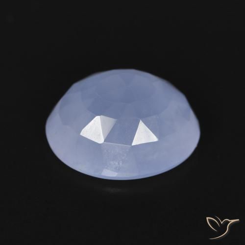 Calcedonio Blu violaceo naturale da 3.14 ct, Ovale, Trasparente