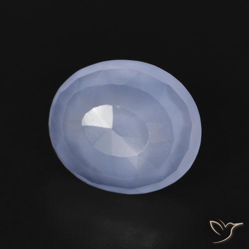 Calcedonio Blu violaceo naturale da 3.03 ct, Ovale, Trasparente