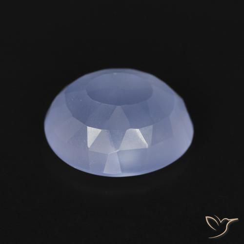 Calcedonio Blu violaceo naturale da 3.03 ct, Ovale, Trasparente