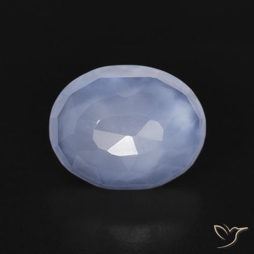 2.57ct Naturale Blu violaceo Calcedonio, Ovale, Trasparente