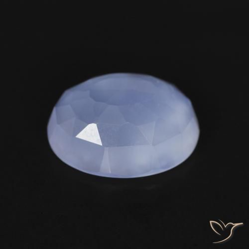 Calcedonio Blu violaceo naturale da 2.57 ct, Ovale, Trasparente