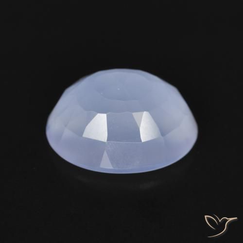 Calcedonio Blu violaceo naturale da 2.50 ct, Ovale, Trasparente