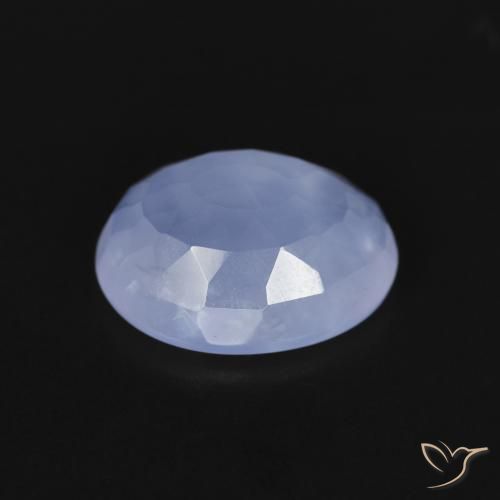 Calcedonio Blu violaceo naturale da 2.34 ct, Ovale, Trasparente