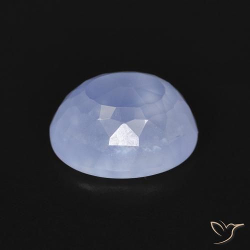 Calcedonio Blu violaceo naturale da 2.76 ct, Ovale, Trasparente