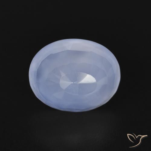 2.73ct Naturale Blu violaceo Calcedonio, Ovale, Trasparente