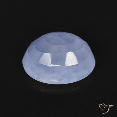 Calcedonio Blu violaceo naturale da 2.73 ct, Ovale, Trasparente