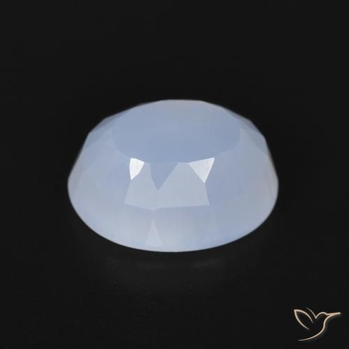 Calcedonio Blu violaceo chiaro naturale da 2.83 ct, Ovale, Trasparente
