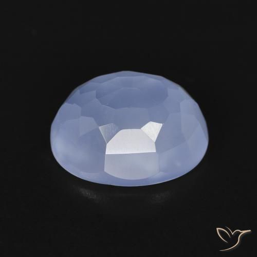 Calcedonio Blu violaceo naturale da 2.90 ct, Ovale, Trasparente