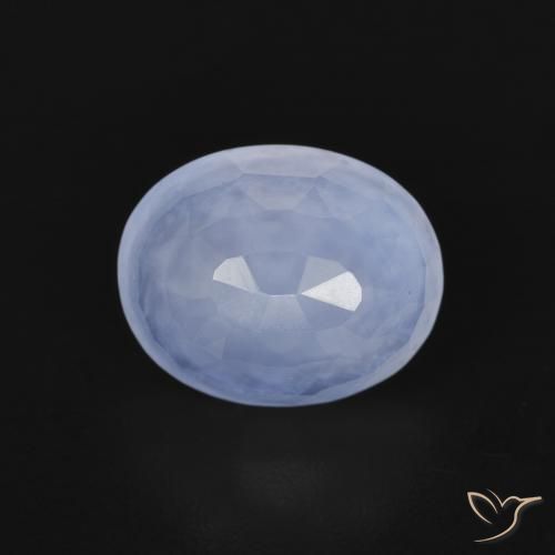 2.70ct Naturale Blu violaceo Calcedonio, Ovale, Trasparente