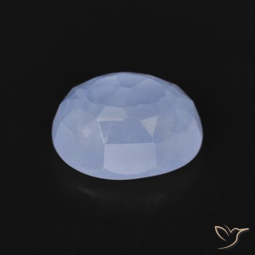 Calcedonio Blu violaceo naturale da 2.96 ct, Ovale, Trasparente