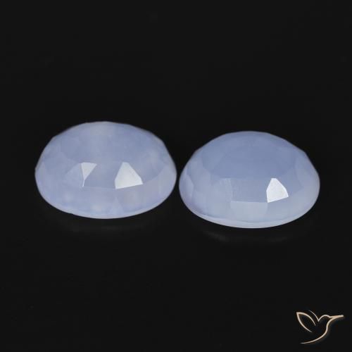 Gemme di Calcedonio Azzurro naturale da 4.89 ct, Ovale, Trasparente