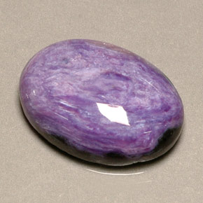 Caroite naturale viola da 9,97 ct, taglio ovale, opaco