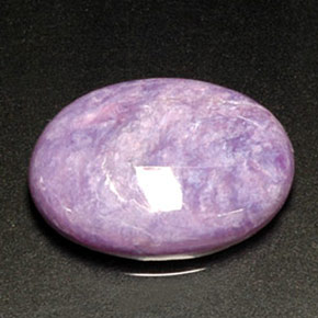 Caroite naturale viola da 8,22 ct, taglio ovale, opaco