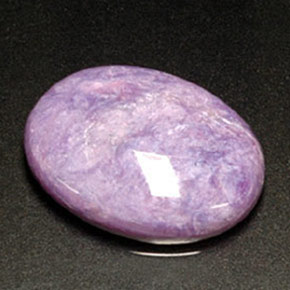 Caroite naturale viola da 8,22 ct, taglio ovale, opaco