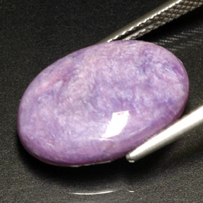 Caroite naturale viola da 8,22 ct, taglio ovale, opaco