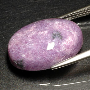 Caroite naturale viola da 11,13 ct, taglio ovale, opaco