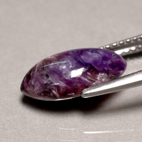 Caroite naturale viola da 2,58 ct, marchesa, opaco
