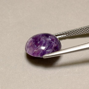 Caroite naturale viola da 5,04 ct, taglio rotondo, opaco