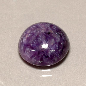 Charoite Viola naturale da 5.29 ct, Taglio rotondo, Opaco