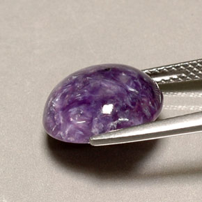 Charoite Viola naturale da 5.29 ct, Taglio rotondo, Opaco