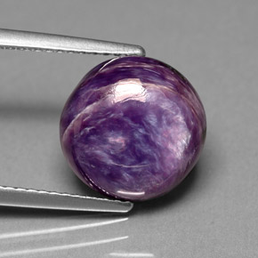 Charoite Viola naturale da 5.47 ct, Taglio rotondo, Opaco