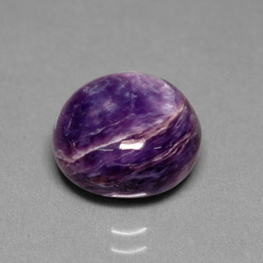 Charoite Viola naturale da 5.47 ct, Taglio rotondo, Opaco