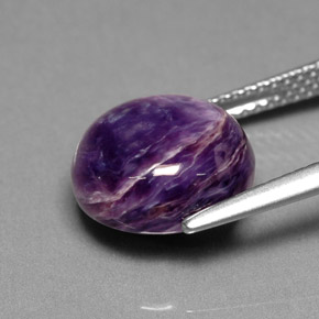 Charoite Viola naturale da 5.47 ct, Taglio rotondo, Opaco