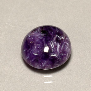 Charoite Viola naturale da 4.21 ct, Taglio rotondo, Opaco
