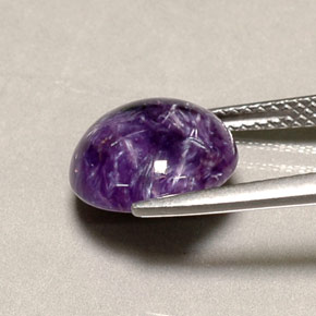 Charoite Viola naturale da 4.21 ct, Taglio rotondo, Opaco