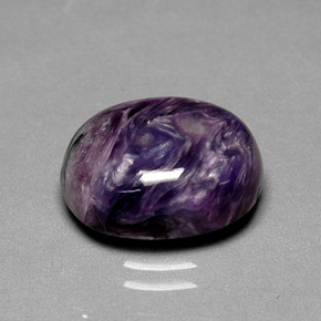 Charoite Viola naturale da 7.30 ct, Taglio ovale, Opaco