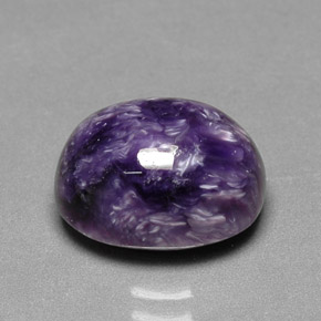 Caroite naturale viola da 5,68 ct, taglio ovale, opaco