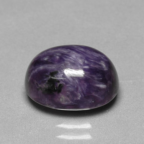 Caroite naturale viola da 4,98 ct, taglio ovale, opaco