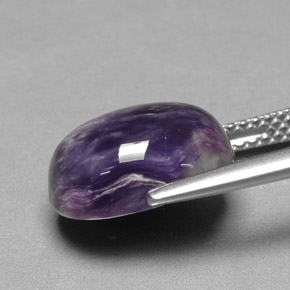 Caroite naturale viola da 4,98 ct, taglio ovale, opaco