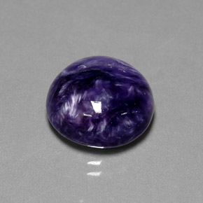 Charoite Viola naturale da 7.84 ct, Taglio rotondo, Opaco
