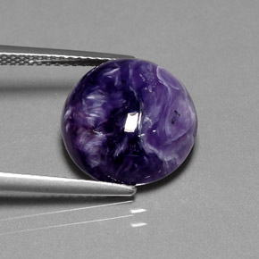 Charoite Viola naturale da 7.84 ct, Taglio rotondo, Opaco