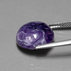Charoite Viola naturale da 7.84 ct, Taglio rotondo, Opaco