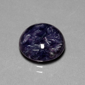 Charoite Viola naturale da 4.70 ct, Taglio rotondo, Opaco